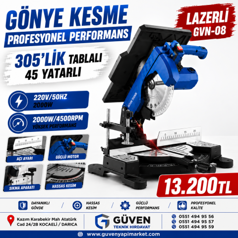 305'LİK TABLALI GÖNYE KESME
