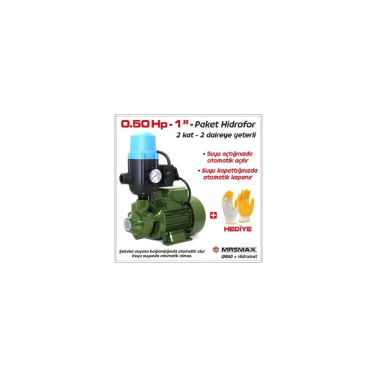 ELEKTRİKLİ Otomatik Su Pompası 0.5 Hp Hidrofor Pompa
