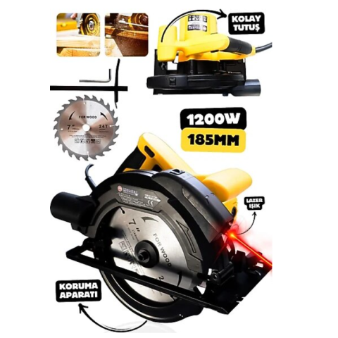 Mur-Cell LAZERLİ Dairesel Testere Sunta Kesme 185 Mm 1200W
