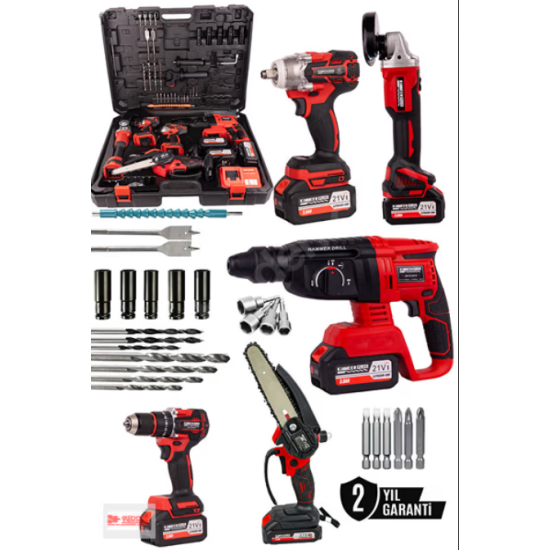 MYTOL 5Lİ SET ÇELİK MANDREN + 450NM KÖMÜRSÜZ 