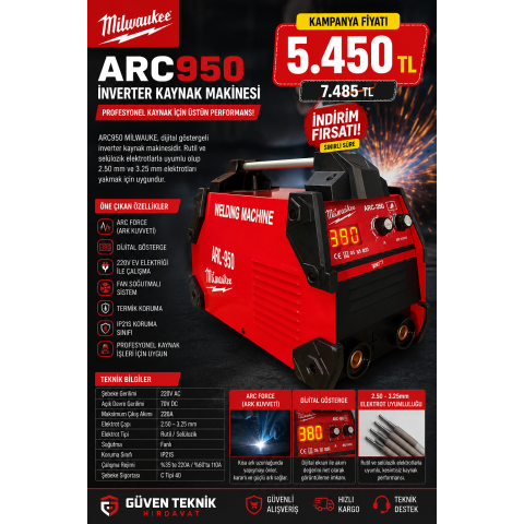 Arc 950 Inverter Dijital Kaynak Makinesi