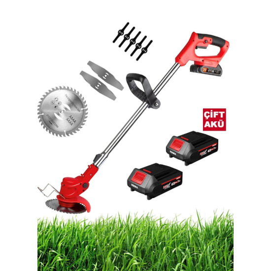 Rodex Çift Akülü Şarjlı Kenar Ot Çalı Çim Biçme Kesme Tırpan Makinesi Rodex Çift Akülü Şarjlı Kenar Ot Çalı Çim Biçme Kesme Tırpan Makinesi