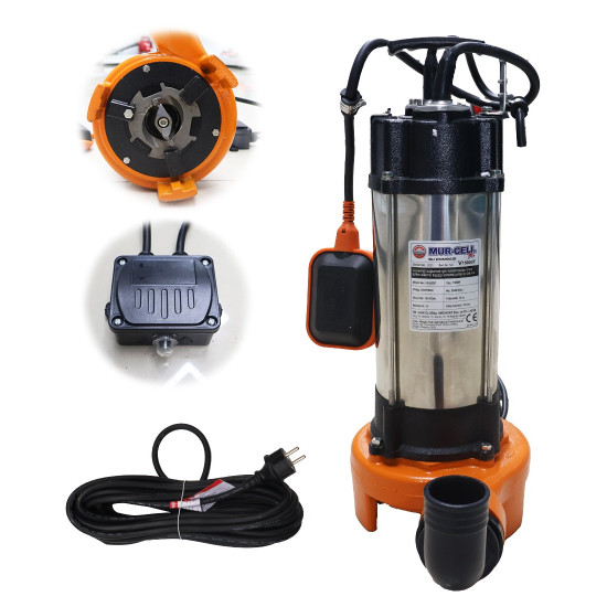 BIÇAKLI 1500W DERİN KİRLİ SU POMPASI