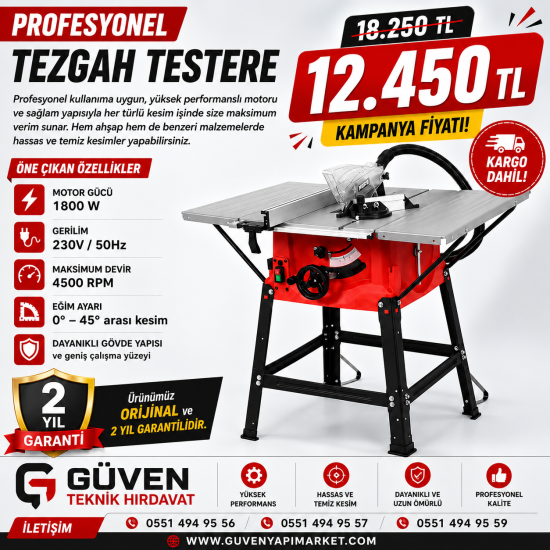 TEZGAH TESTERE TEZGAHLI
